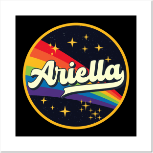 Ariella // Rainbow In Space Vintage Style Posters and Art